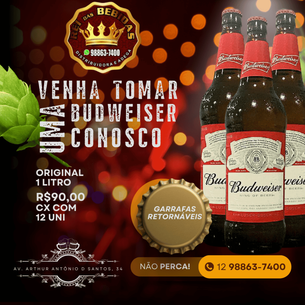 Imagem criada com o pacote Adobe para divulgar cervejas nas redes sociais, atraindo clientes e destacando promoções.