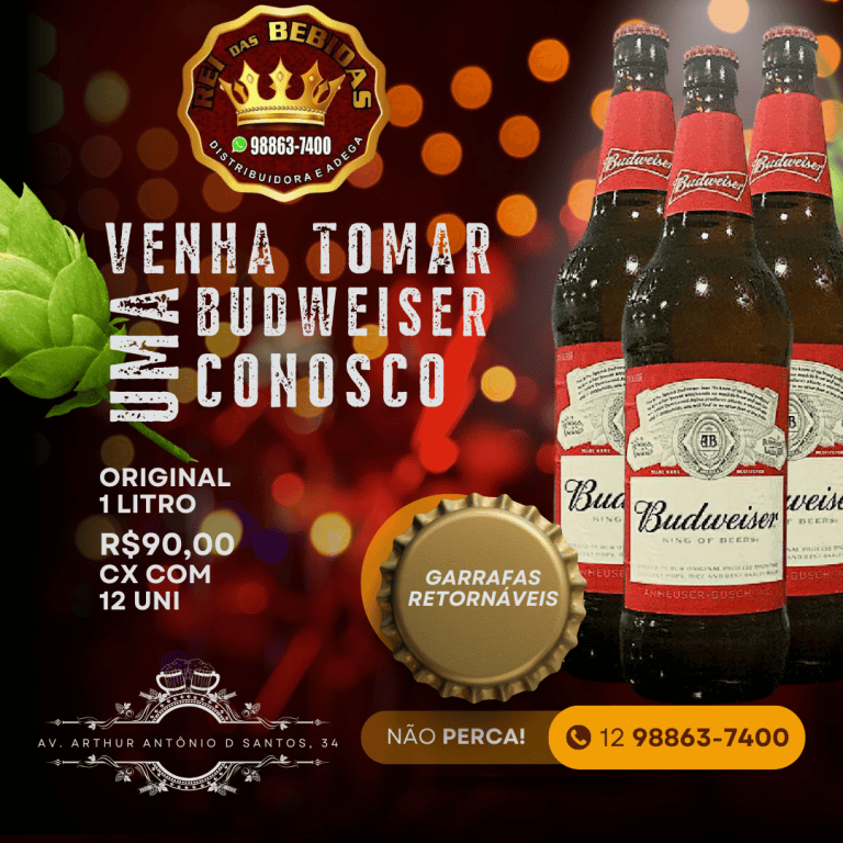 Imagem criada com o pacote Adobe para divulgar cervejas nas redes sociais, atraindo clientes e destacando promoções.