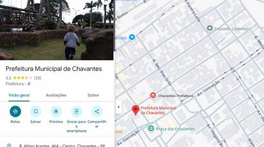 Prefeitura de Chavantes - Criação de ficha no Google Business